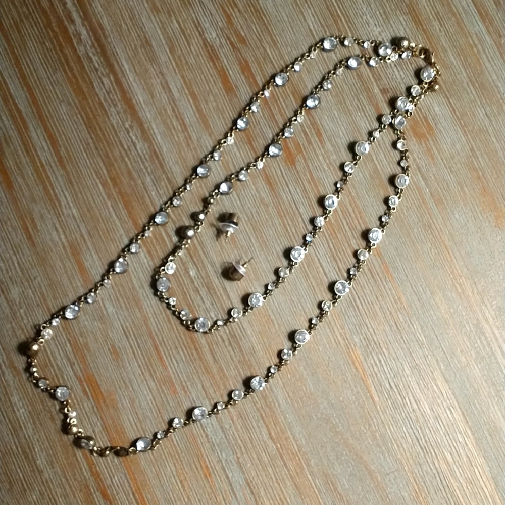 Goldstone Crystal Necklace & Earrings from Talbot's